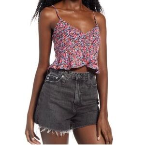 AFRM Sims Peplum Floral Print Women's Top